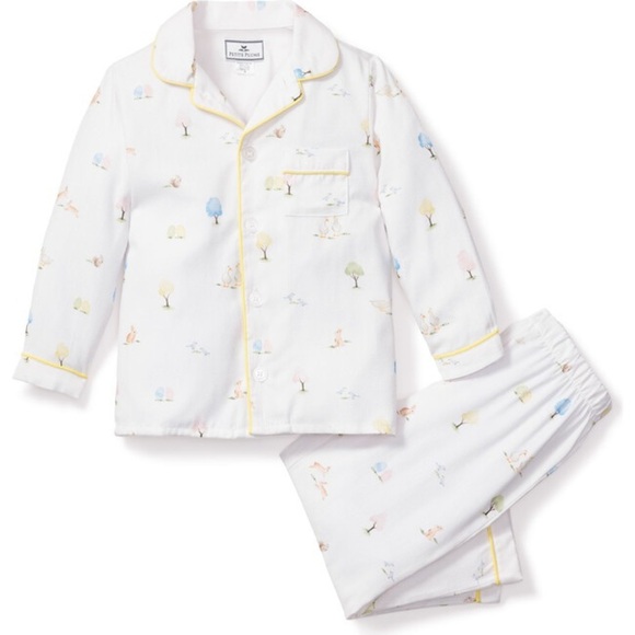 PETITE PLUME Flame Resistant Chemical Free Easter Gardens Pajama Set Size 12 NWT - Picture 1 of 8